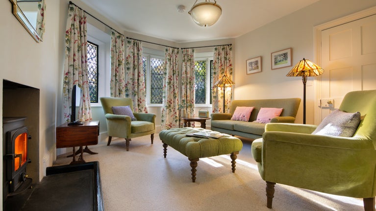 The sitting room at Trelissick New Lodge, Cornwall